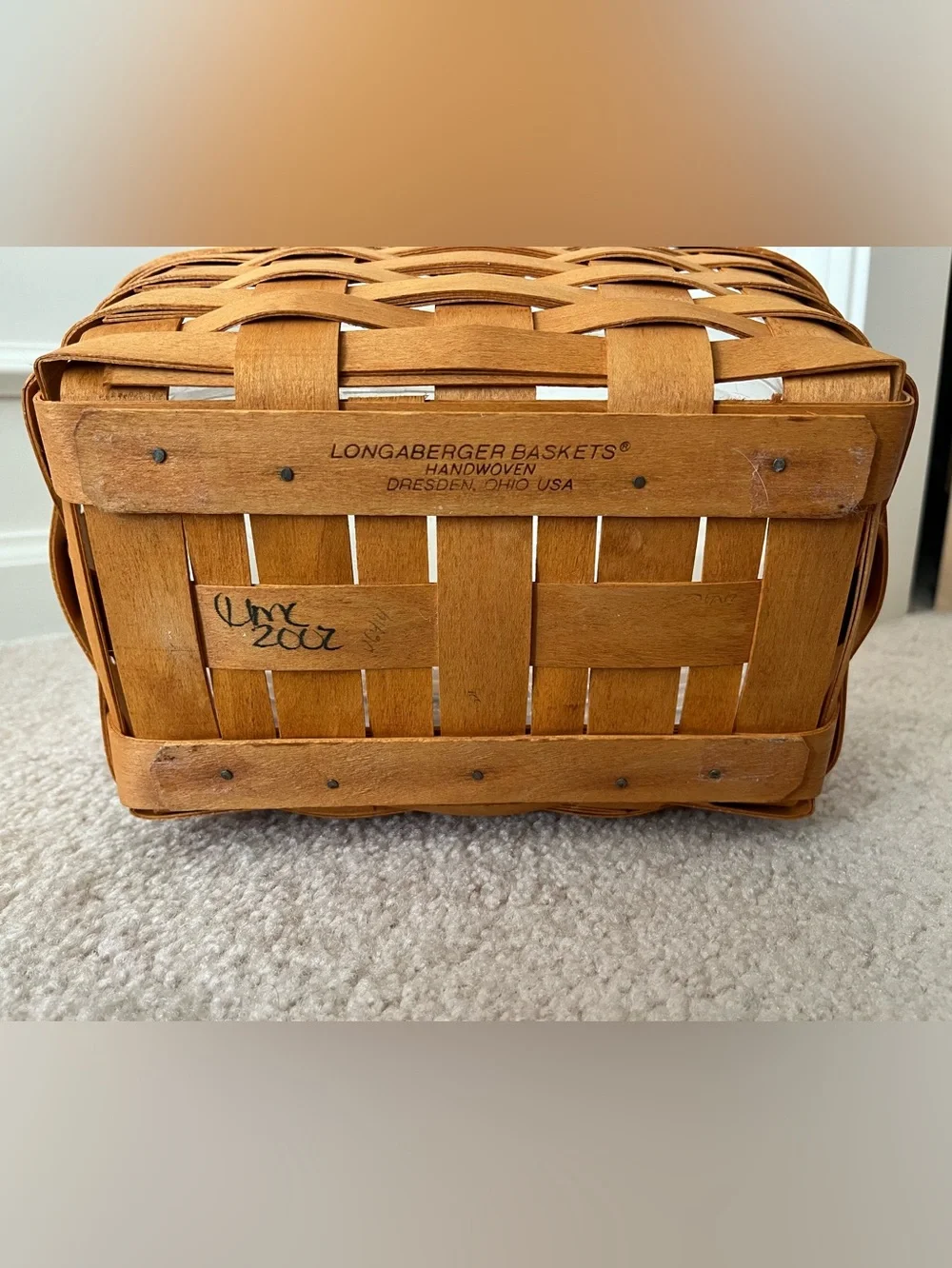 Lot of 3 Longaberger baskets from late 1990s to early 2000s.